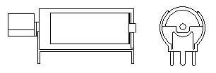 Cylindrical Vibration Motors - THOUGH-HOLE PCB MOUNTED